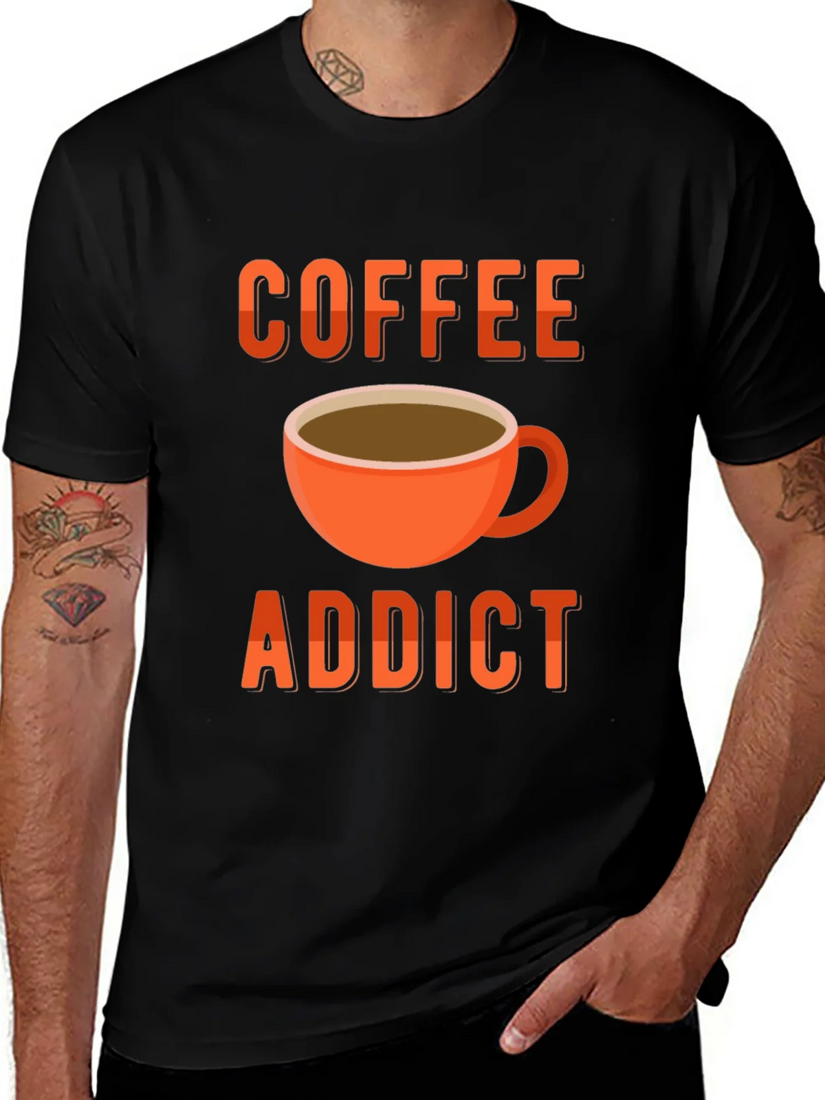 Coffee Addict T-Shirt - Black Graphic Tee product image 1