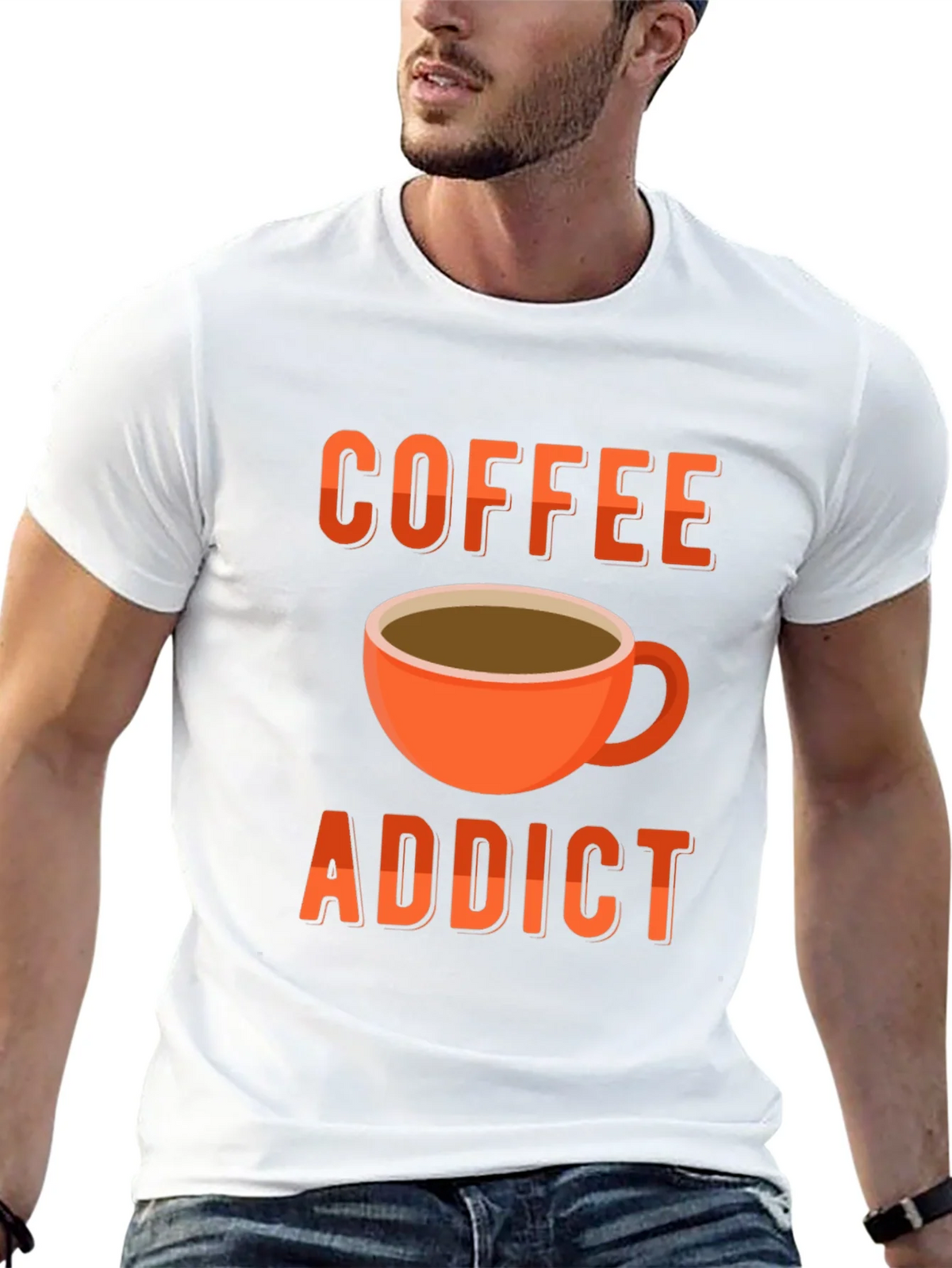 Coffee Addict T-Shirt - Black Graphic Tee product image 12