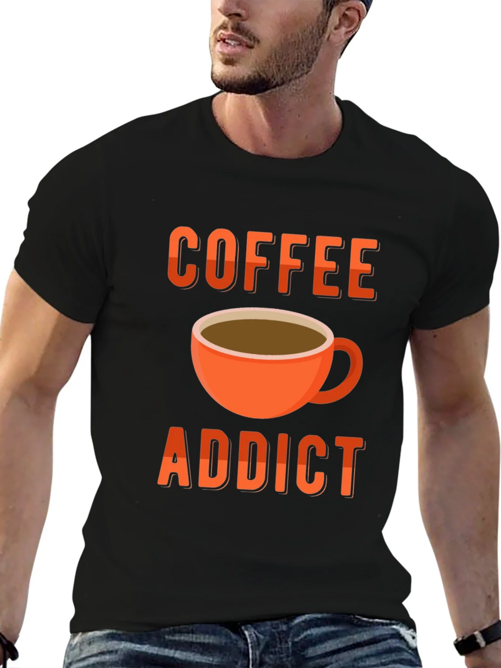 Coffee Addict T-Shirt - Black Graphic Tee product image 6