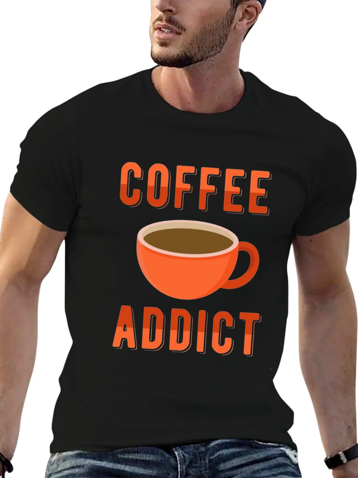 Coffee Addict T-Shirt - Black Graphic Tee product image 6