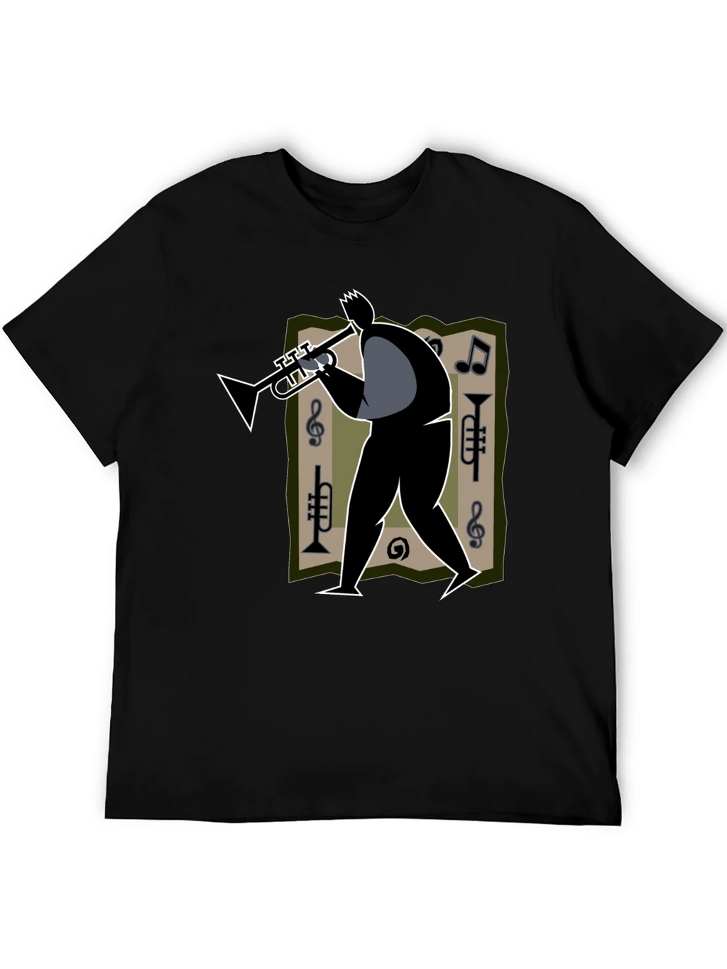 Jazz Musician Graphic Tee - Black Cotton T-Shirt product image 5