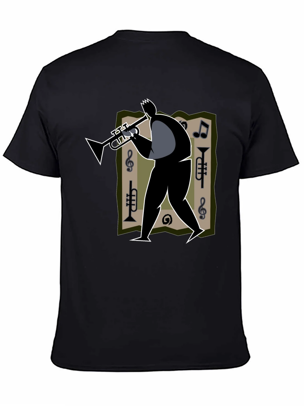 Jazz Musician Graphic Tee - Black Cotton T-Shirt product image 4