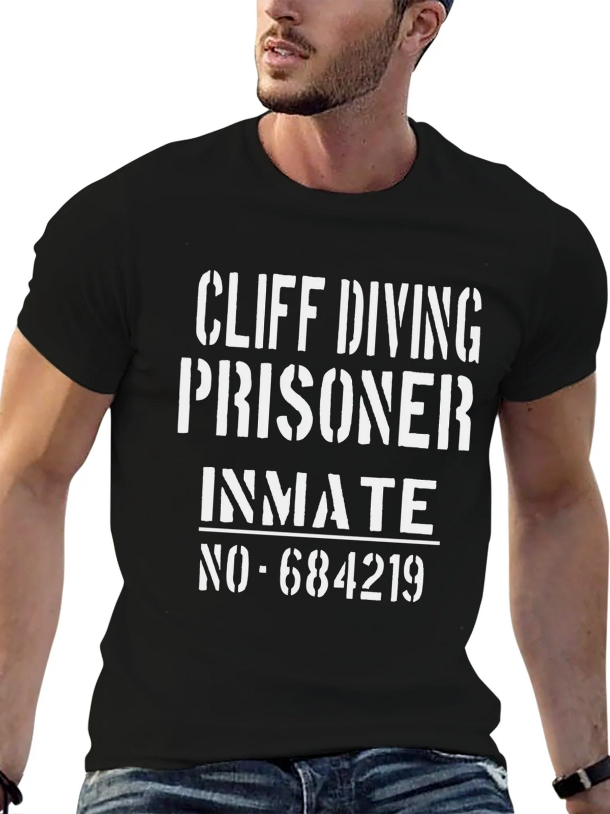 Cliff Diving Prisoner Inmate Graphic Tee product image 1