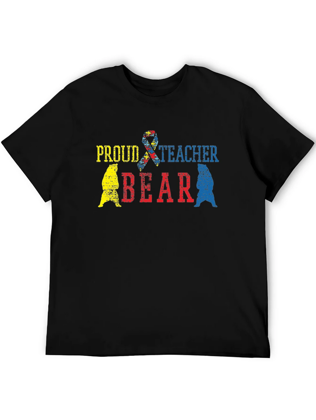 Proud Teacher Bear Autism Awareness T-Shirt product image 5