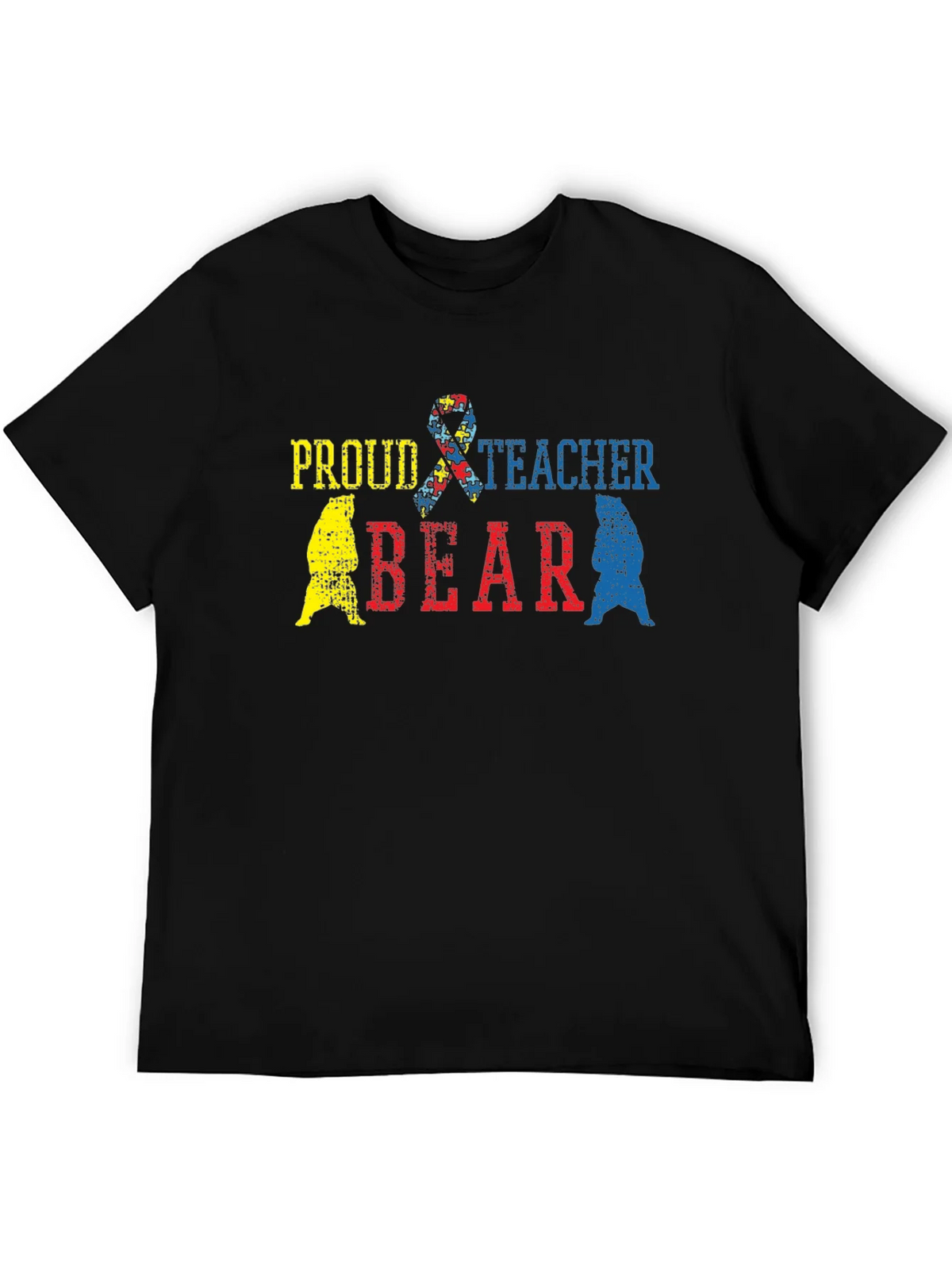 Proud Teacher Bear Autism Awareness T-Shirt product image 5