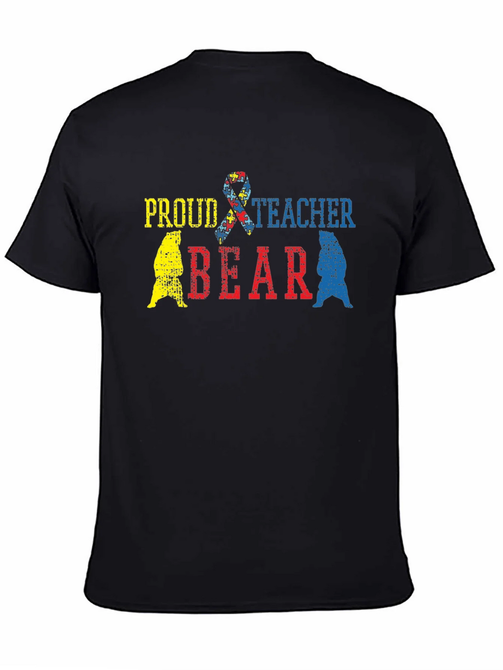 Proud Teacher Bear Autism Awareness T-Shirt product image 4