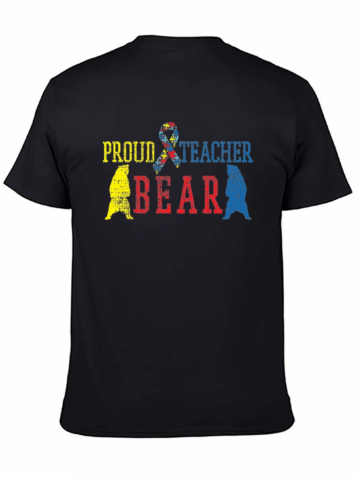 Proud Teacher Bear Autism Awareness T-Shirt product image 4