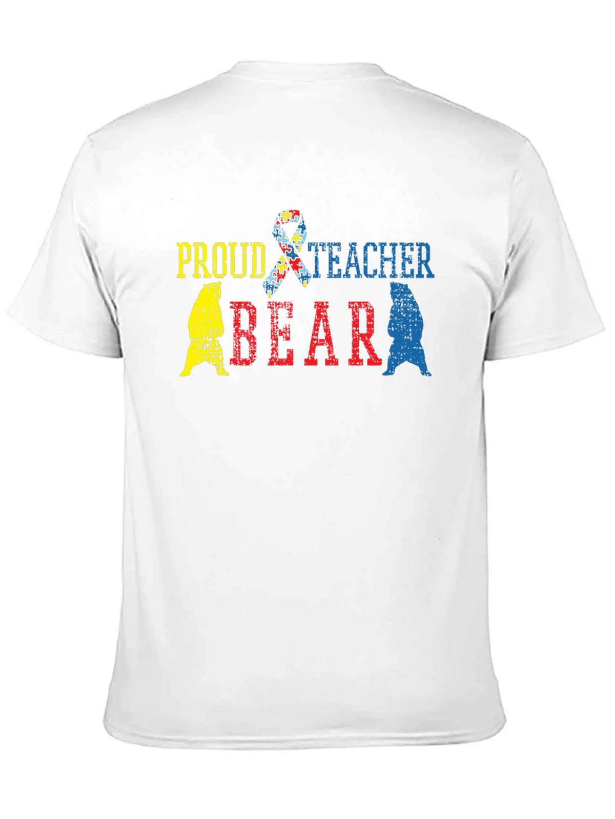 Proud Teacher Bear Autism Awareness T-Shirt product image 9