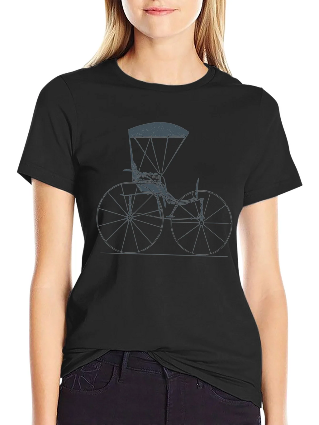 Vintage High Wheel Bike Graphic Tee product image 2
