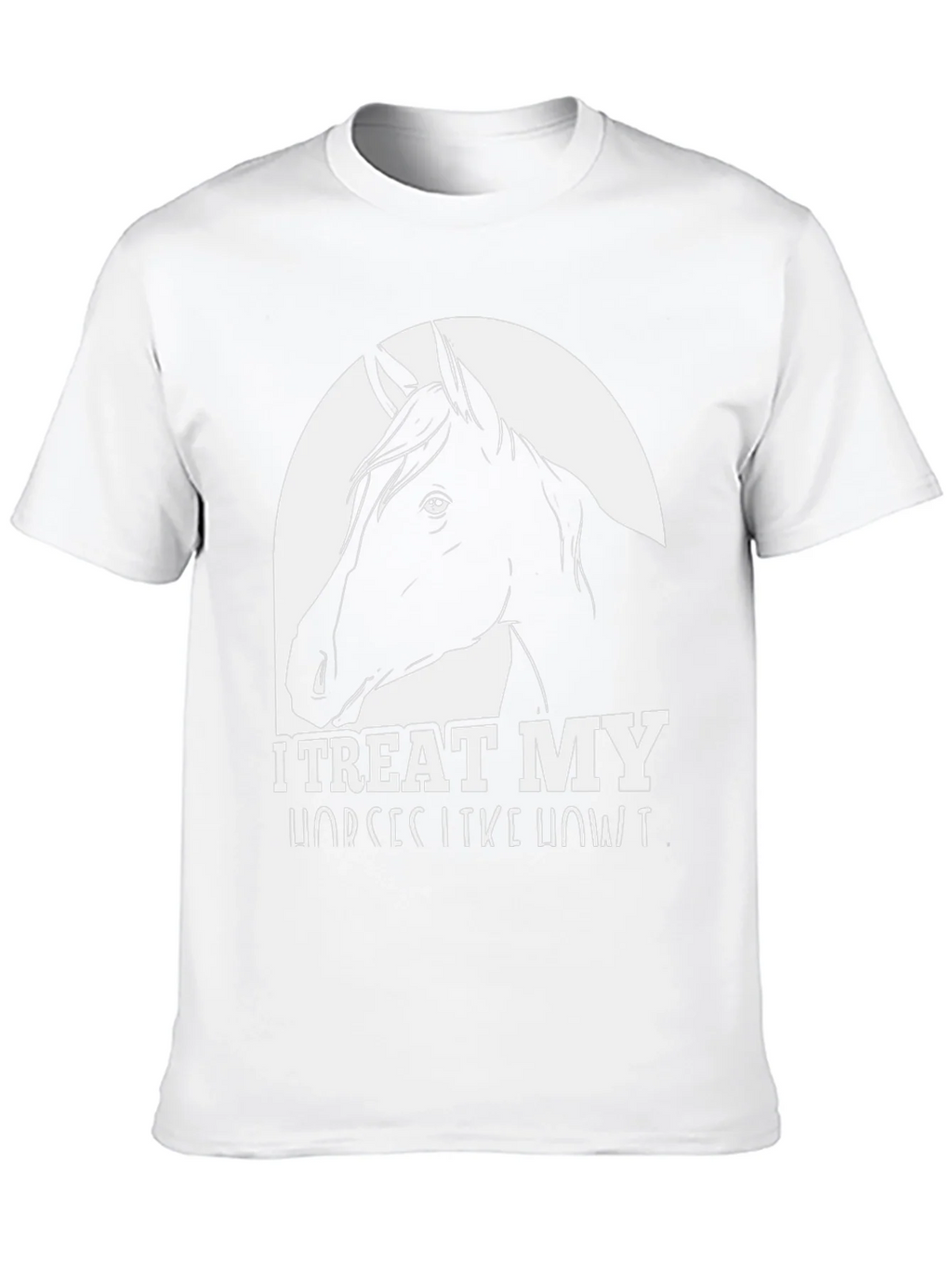 I Treat My Horses Like Royalty Black Graphic Tee product image 7