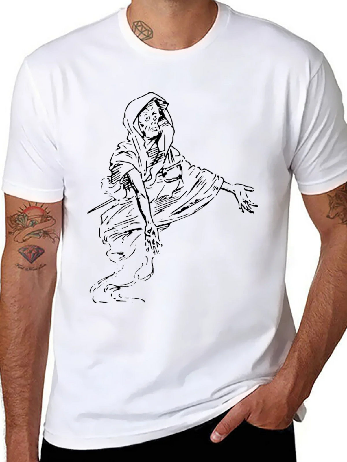 Grim Reaper Graphic Tee - Black product image 7