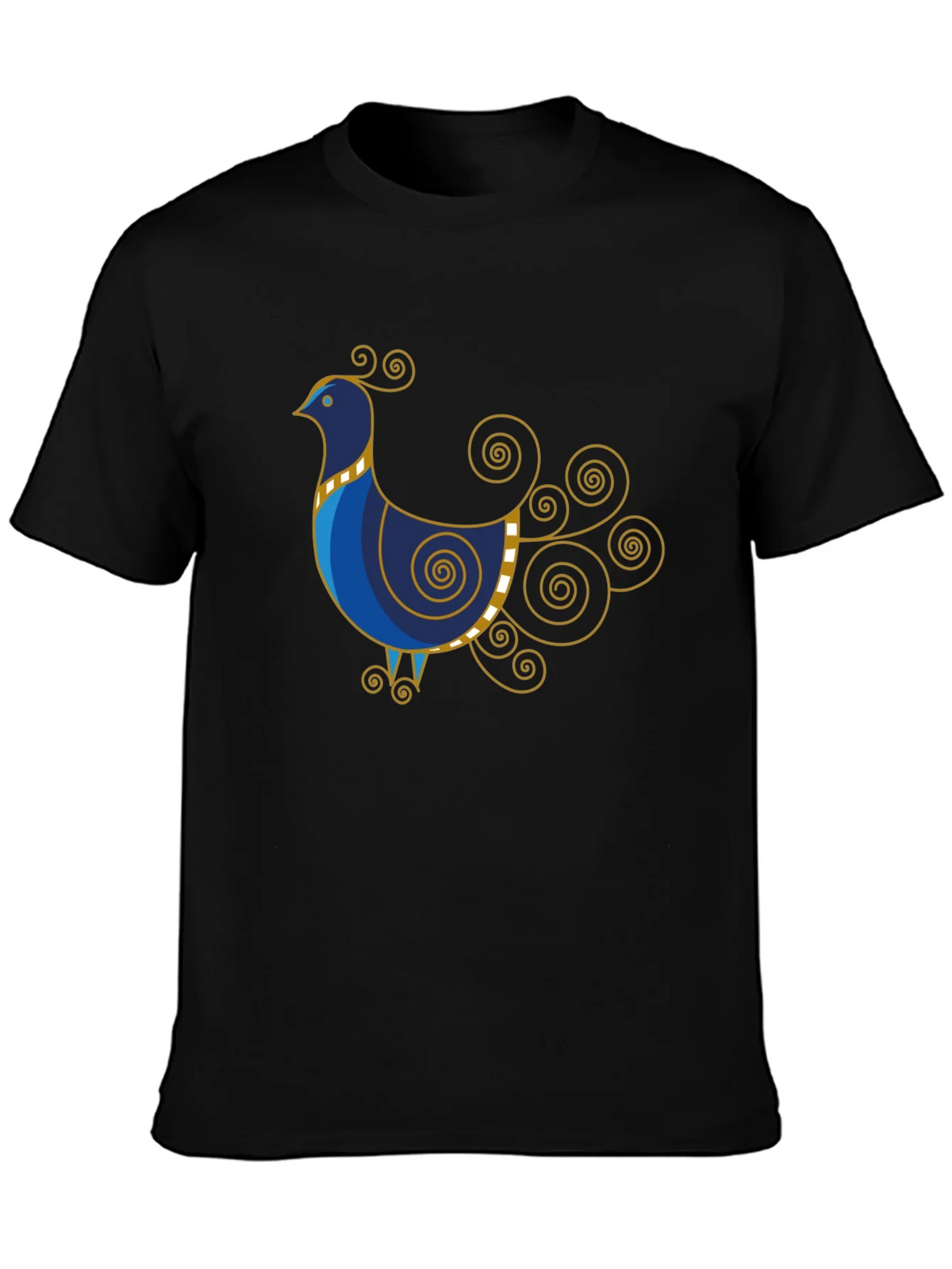 Stylized Bird Graphic Tee - Black product image 3