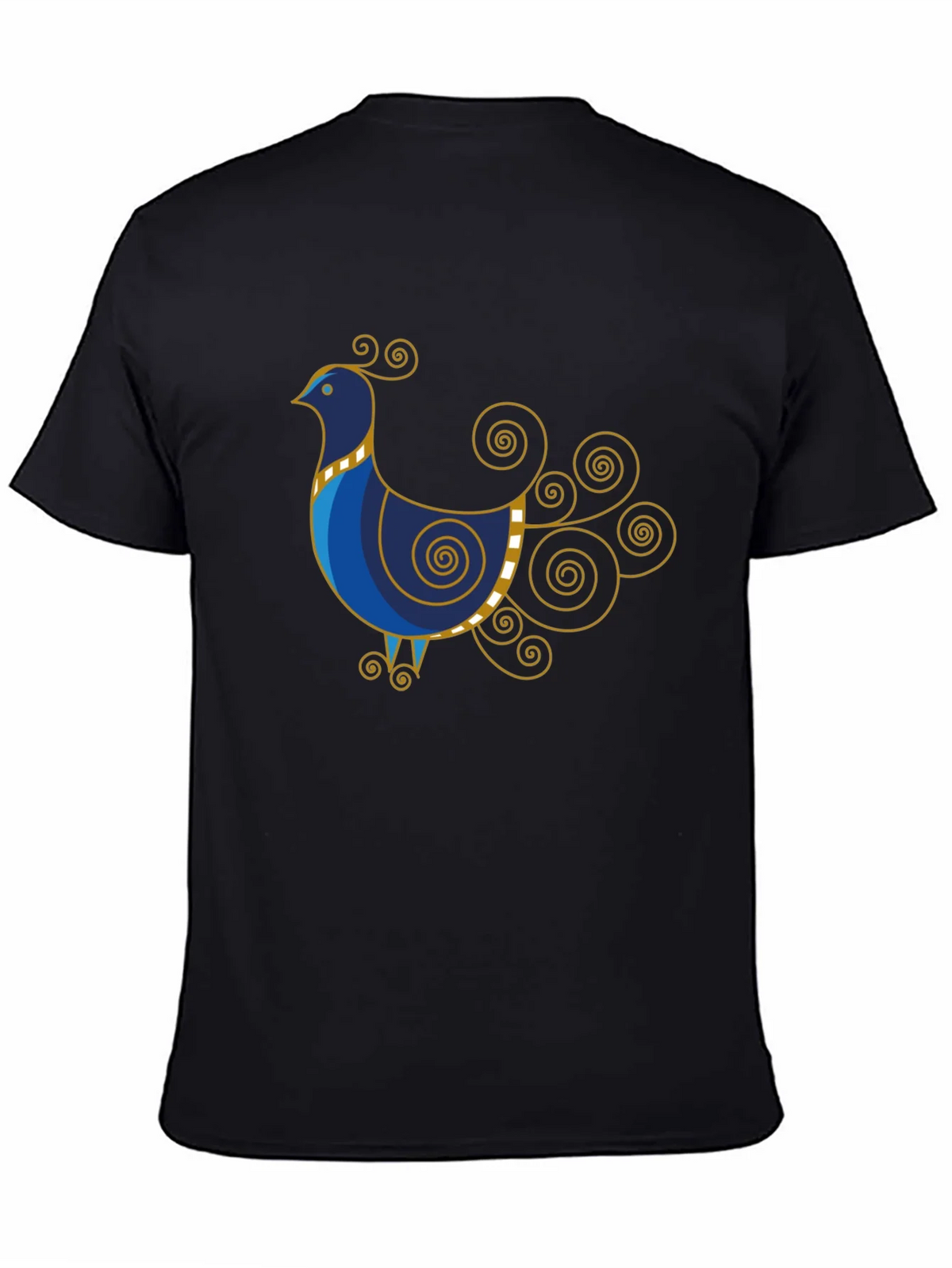 Stylized Bird Graphic Tee - Black product image 4