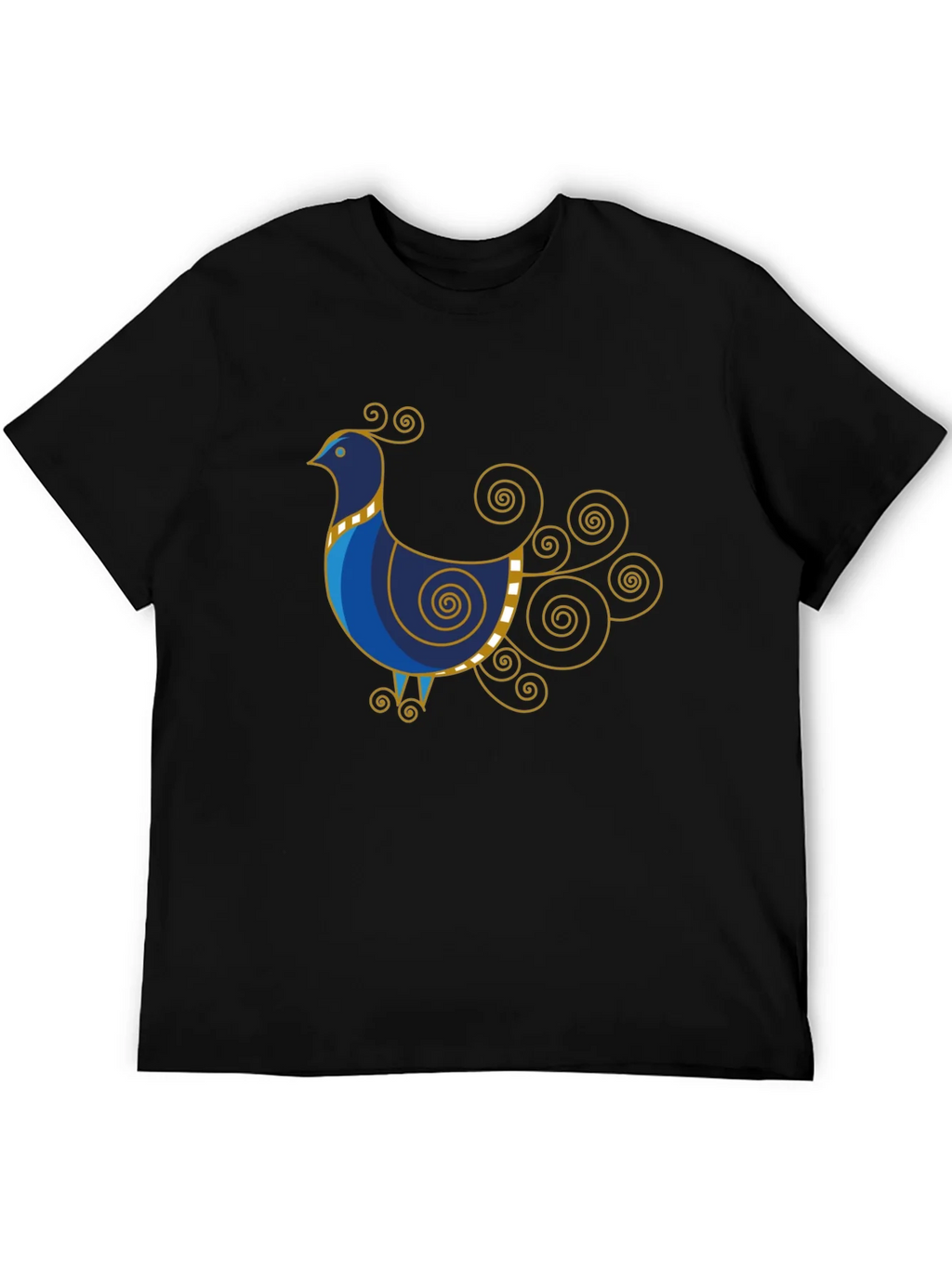 Stylized Bird Graphic Tee - Black product image 5