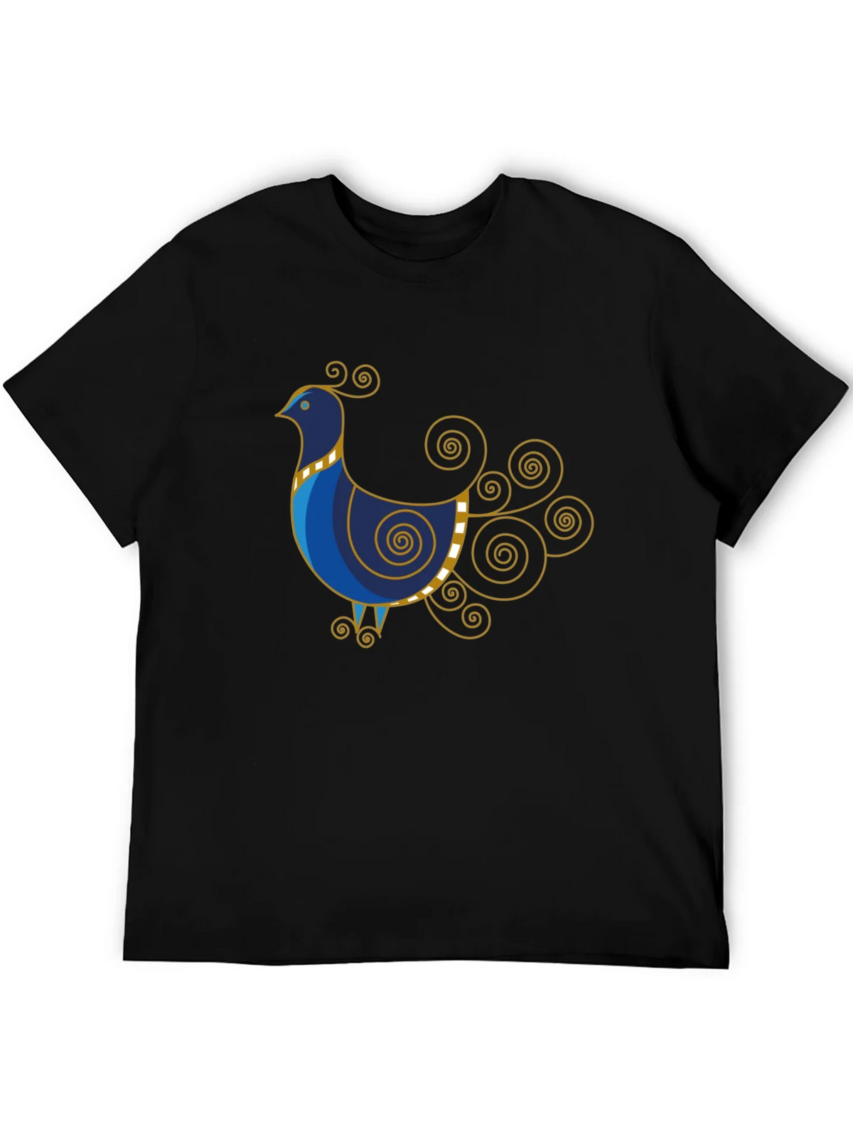 Stylized Bird Graphic Tee - Black product image 5