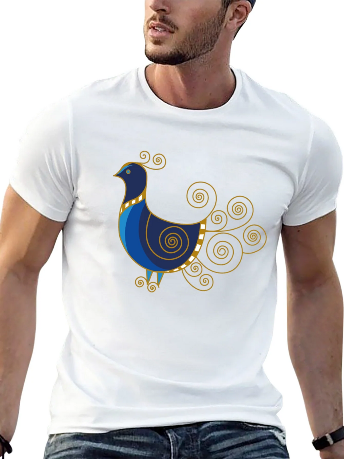Stylized Bird Graphic Tee - Black product image 12