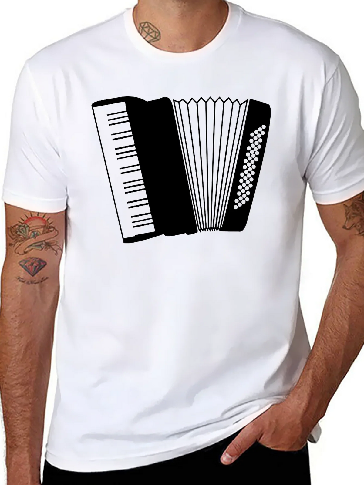 Accordion Graphic Tee - Stylish Musical Instrument Shirt product image 7