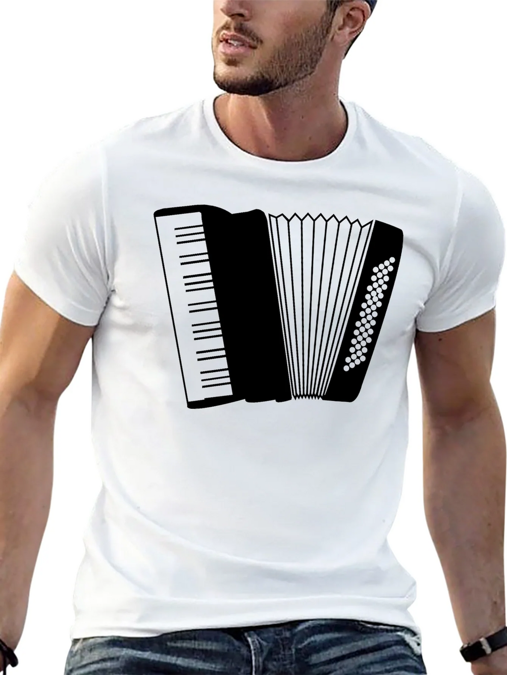 Accordion Graphic Tee - Stylish Musical Instrument Shirt product image 12