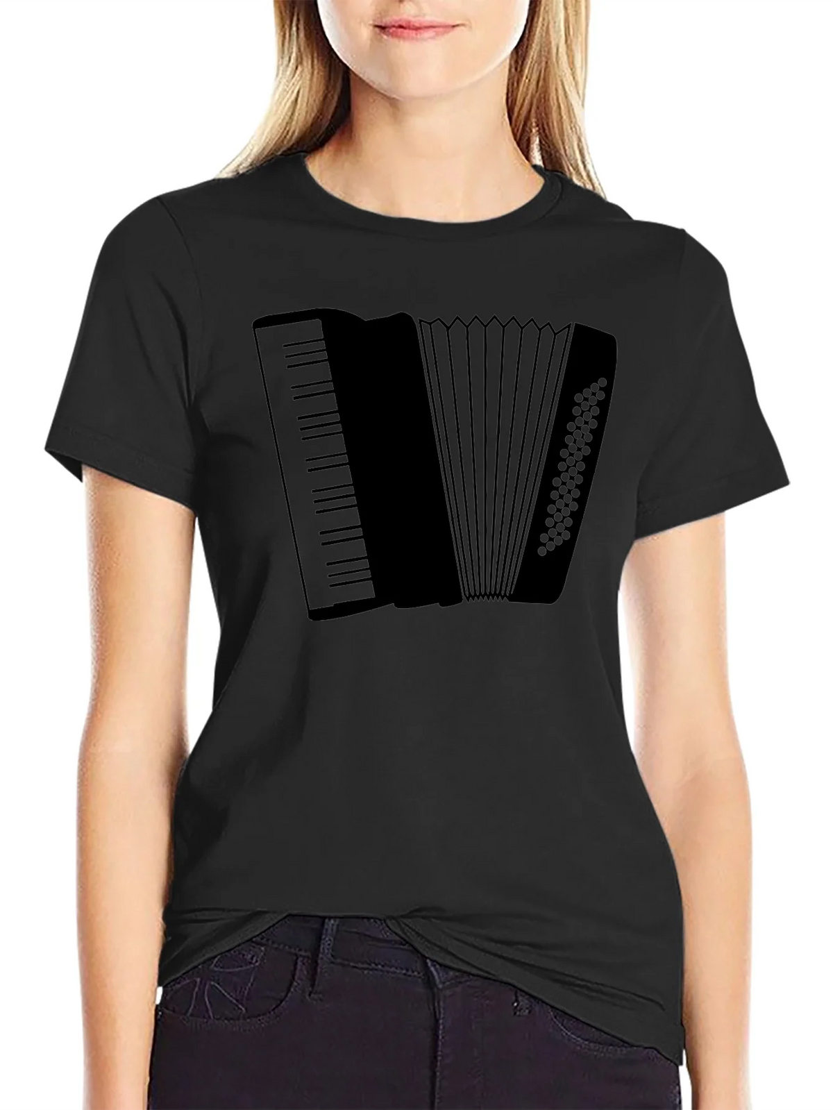 Accordion Graphic Tee - Stylish Musical Instrument Shirt product image 2