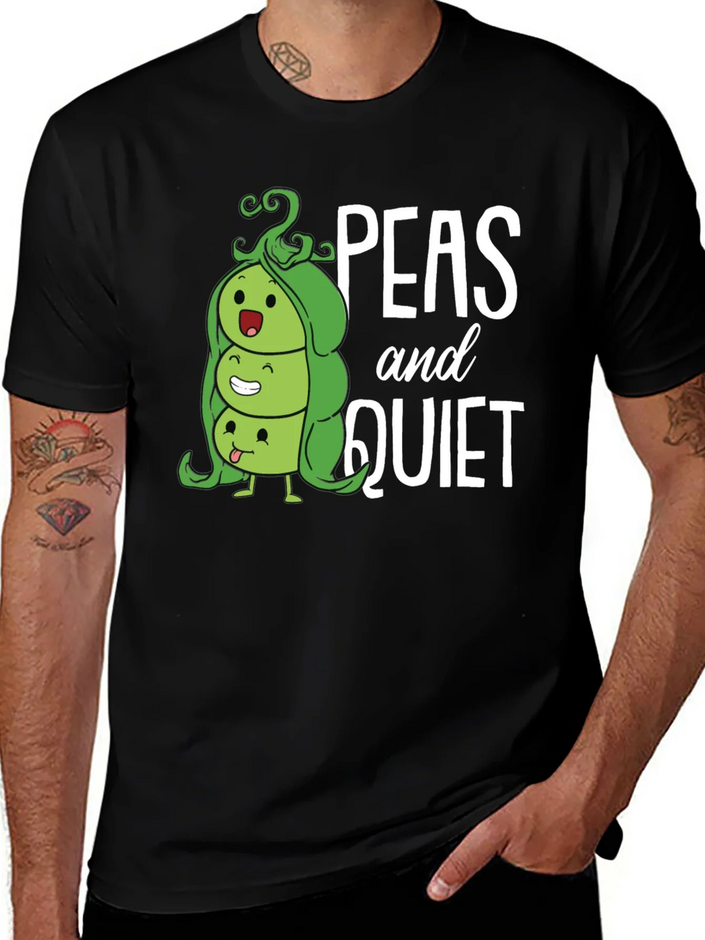 Peas and Quiet Graphic T-Shirt product image 1