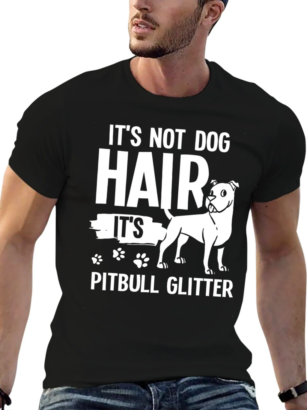 Pitbull Glitter Graphic T-Shirt - Dog Lover Tee product image 5