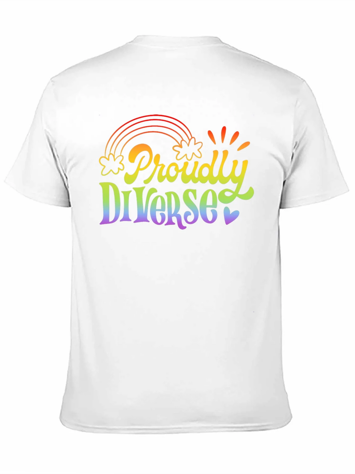 Proudly Diverse Rainbow Graphic T-Shirt product image 10