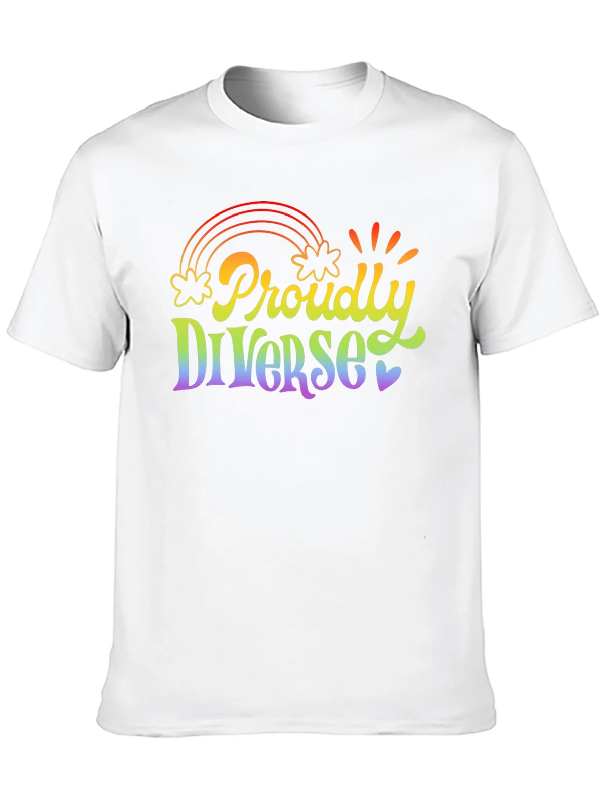 Proudly Diverse Rainbow Graphic T-Shirt product image 9
