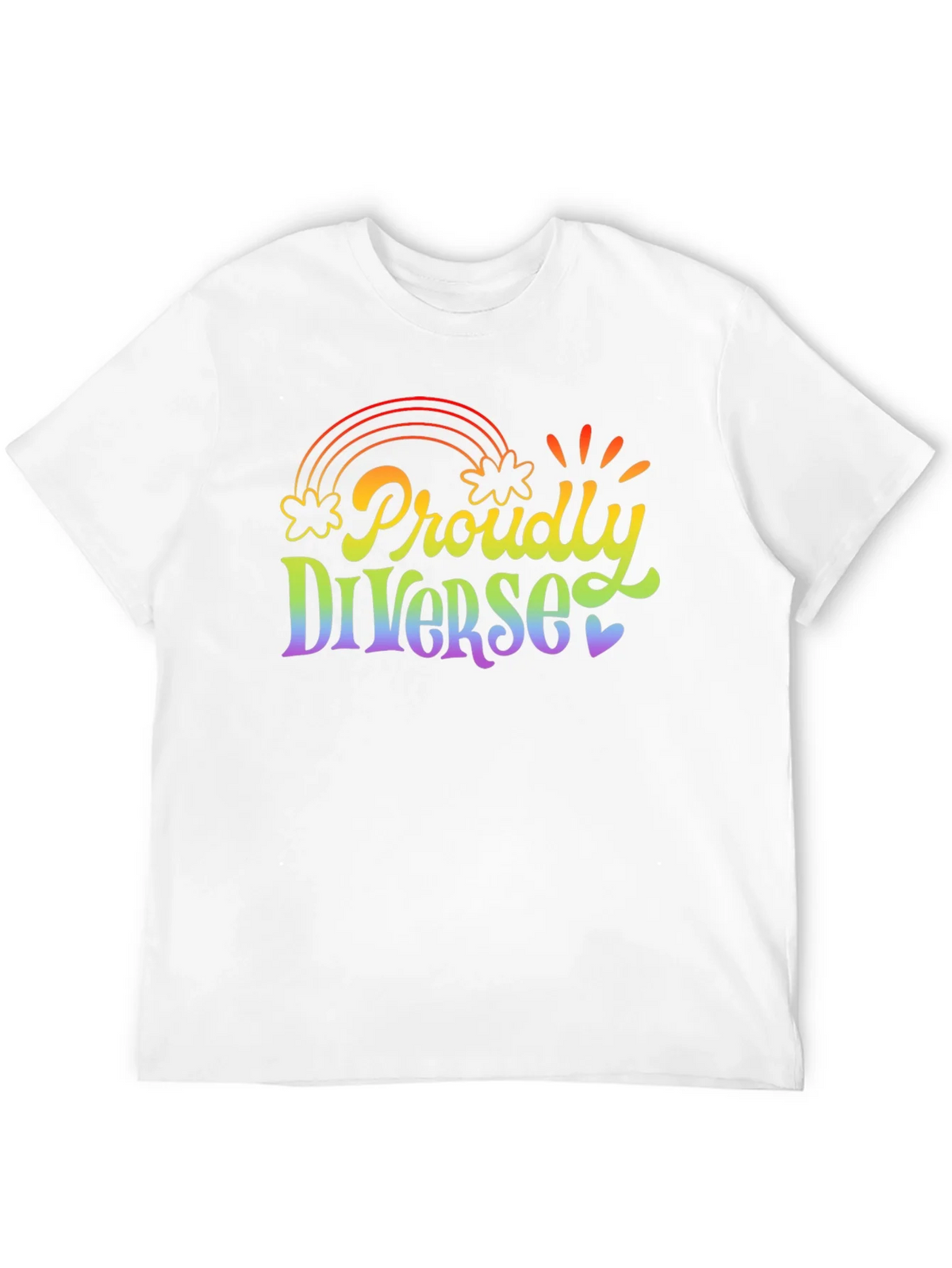 Proudly Diverse Rainbow Graphic T-Shirt product image 11