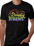 Proudly Diverse Rainbow Graphic T-Shirt product image 1