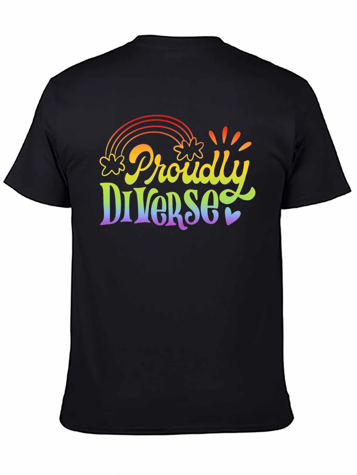 Proudly Diverse Rainbow Graphic T-Shirt product image 4