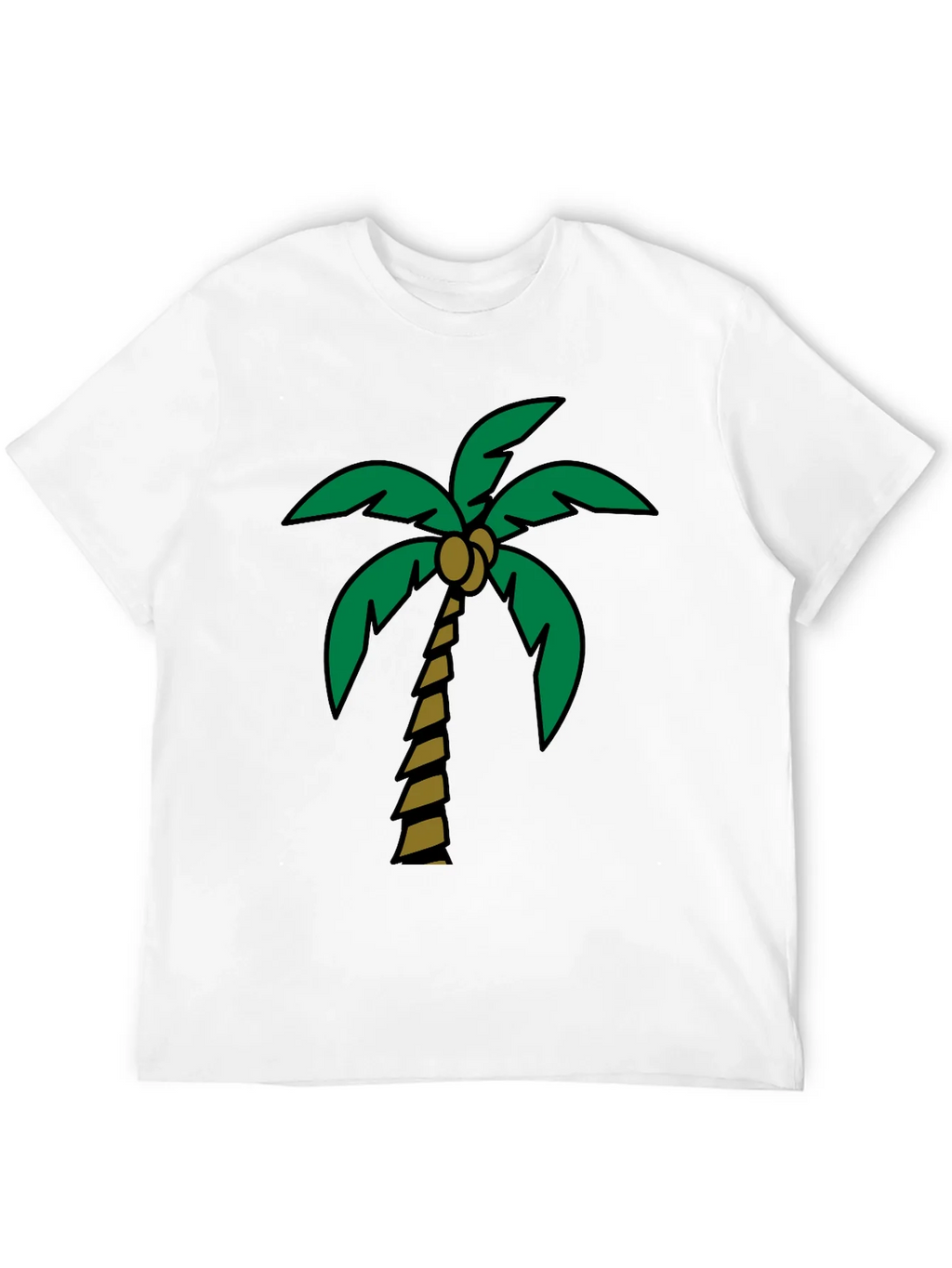 Tropical Palm Tree Graphic Tee - Black Cotton Blend product image 11