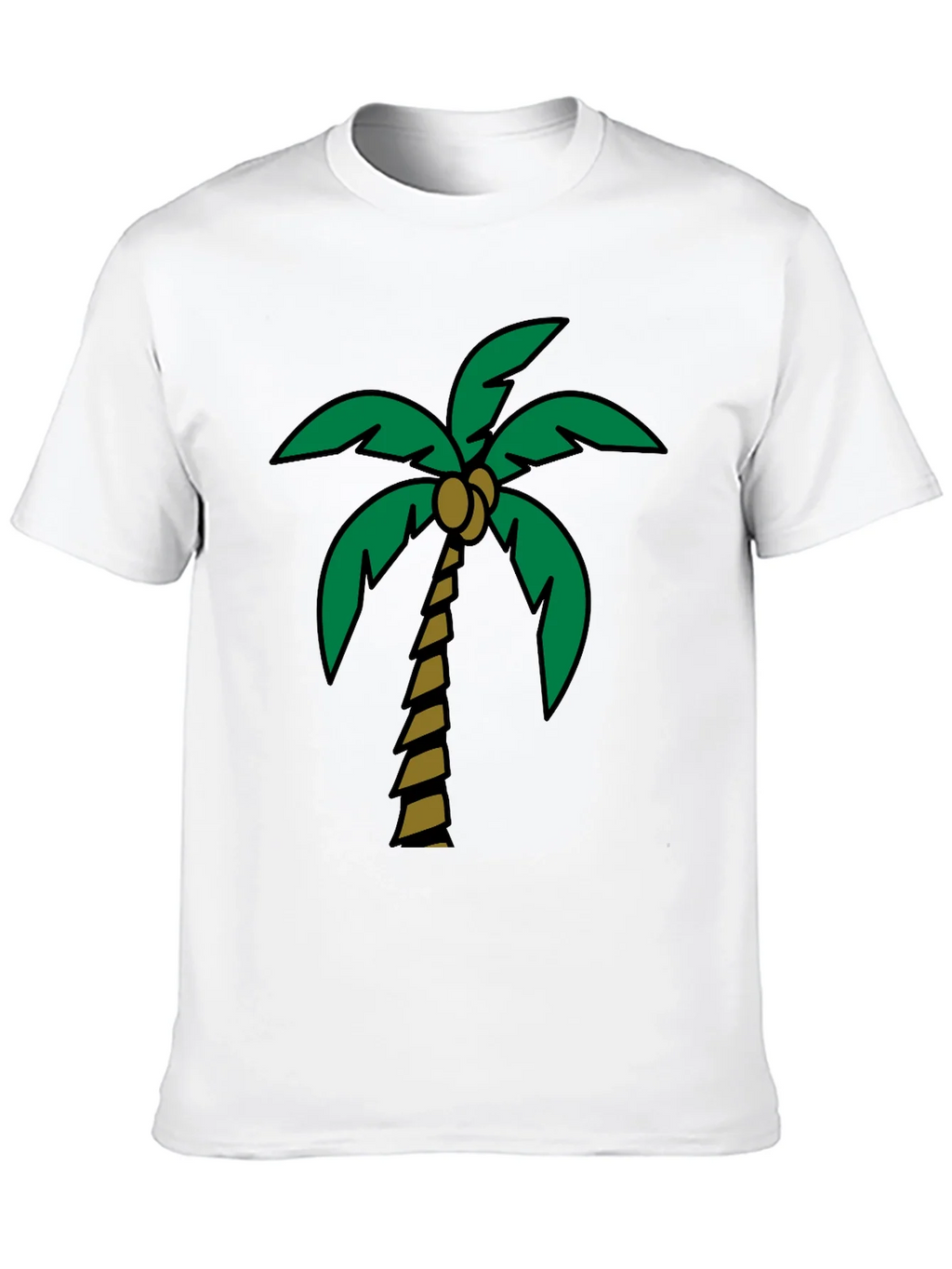 Tropical Palm Tree Graphic Tee - Black Cotton Blend product image 9