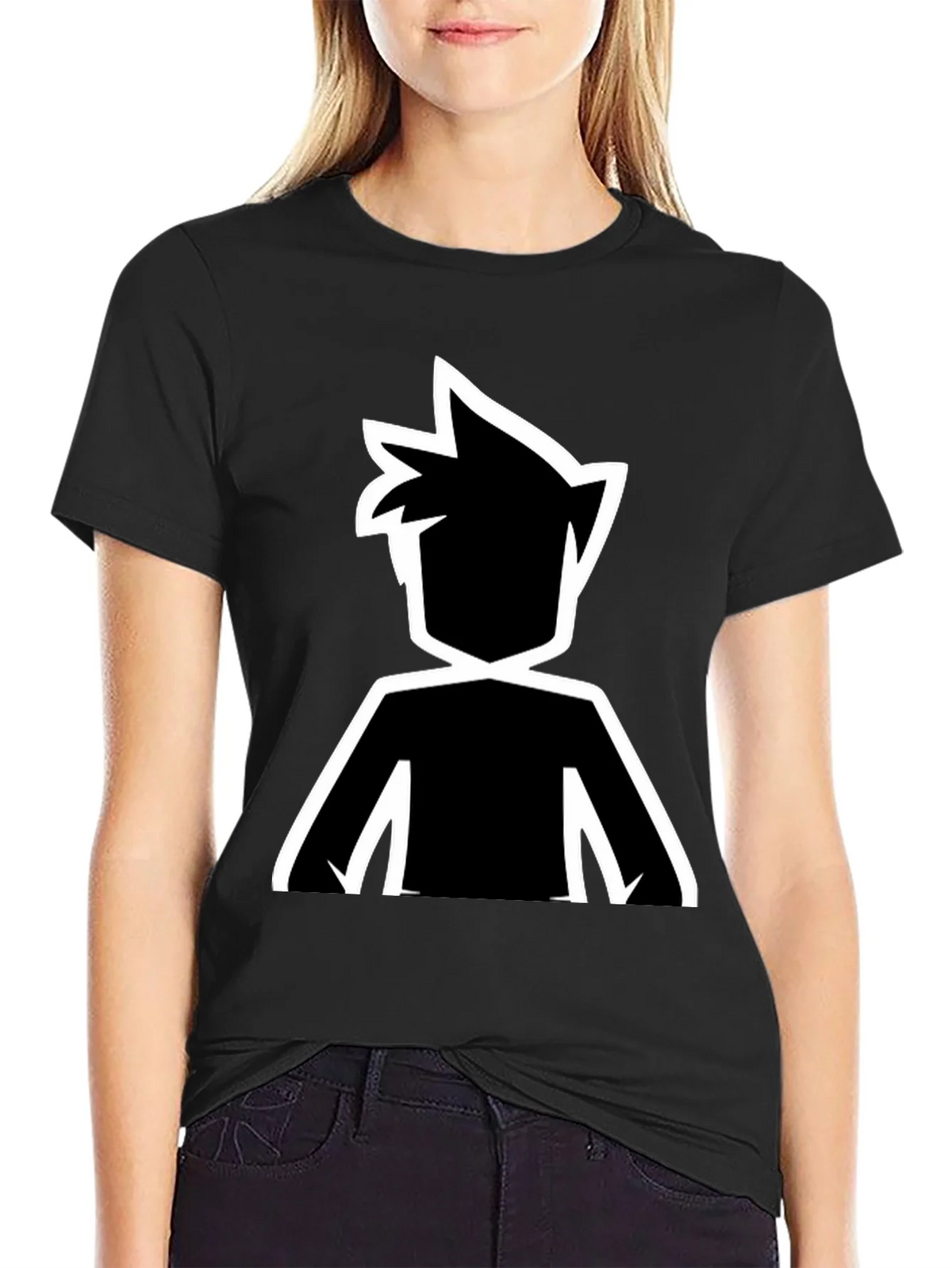 Stylized Silhouette Graphic Tee - Black product image 2