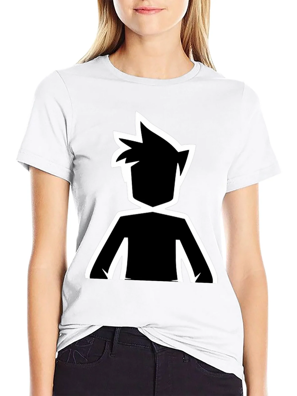 Stylized Silhouette Graphic Tee - Black product image 8