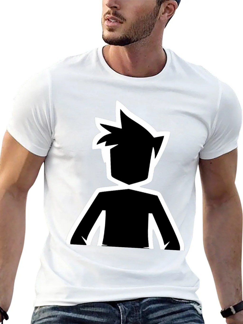 Stylized Silhouette Graphic Tee - Black product image 11