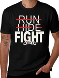 Run Hide Fight Graphic T-Shirt product image 1