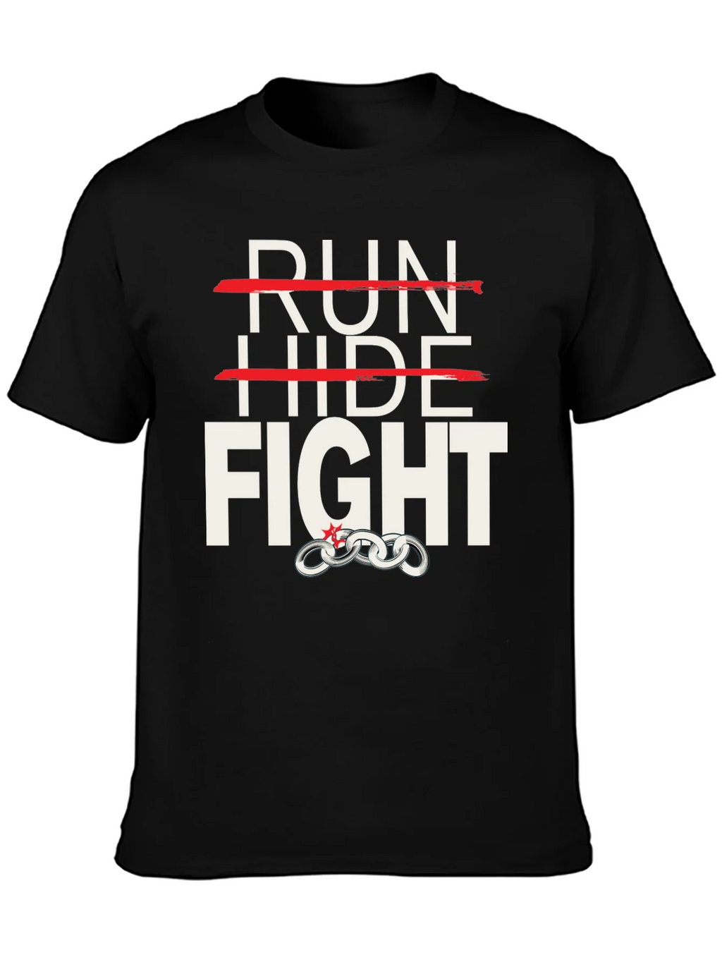 Run Hide Fight Graphic T-Shirt product image 3