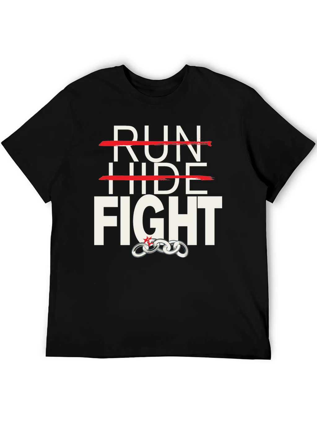 Run Hide Fight Graphic T-Shirt product image 5