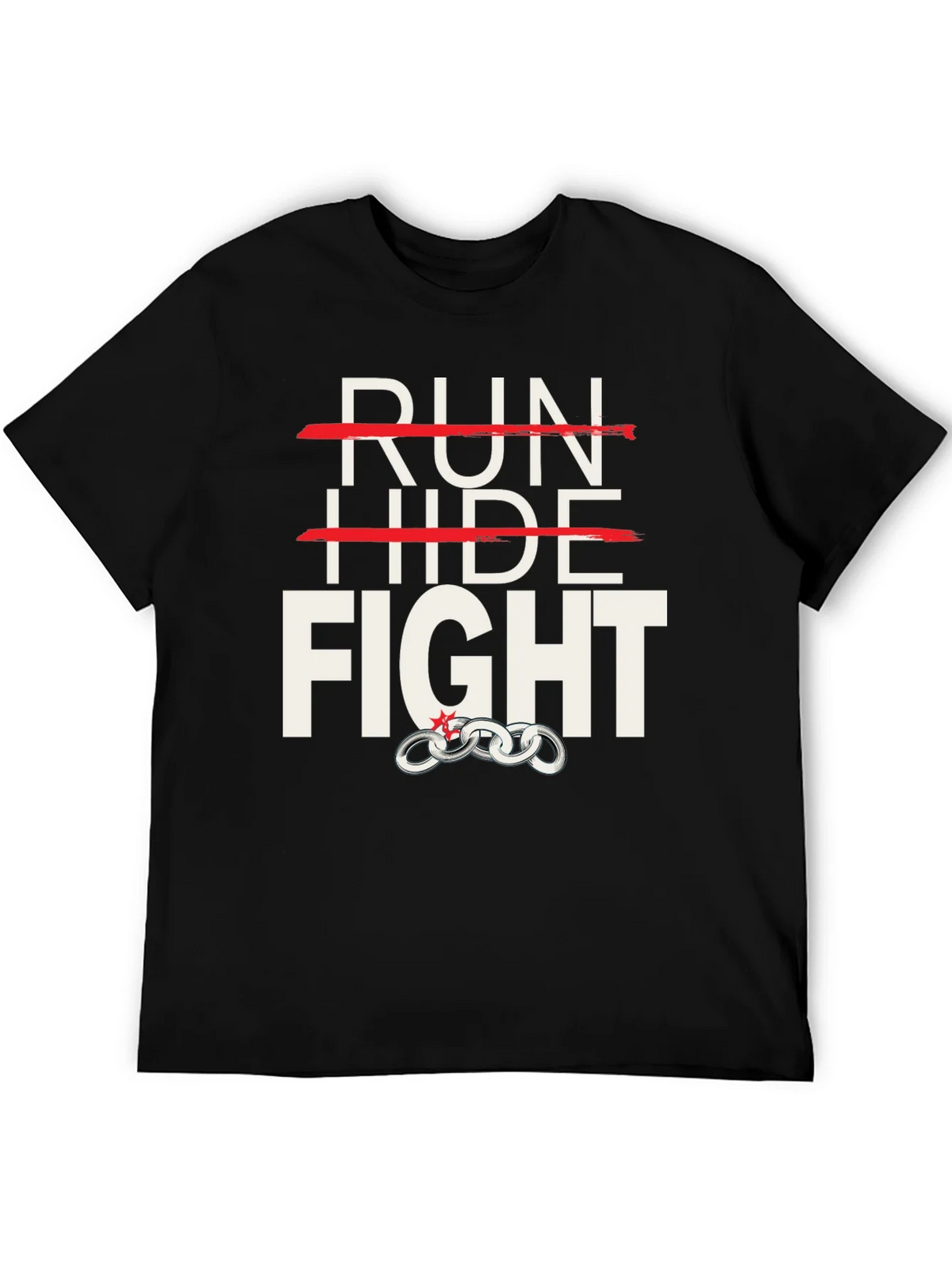 Run Hide Fight Graphic T-Shirt product image 5