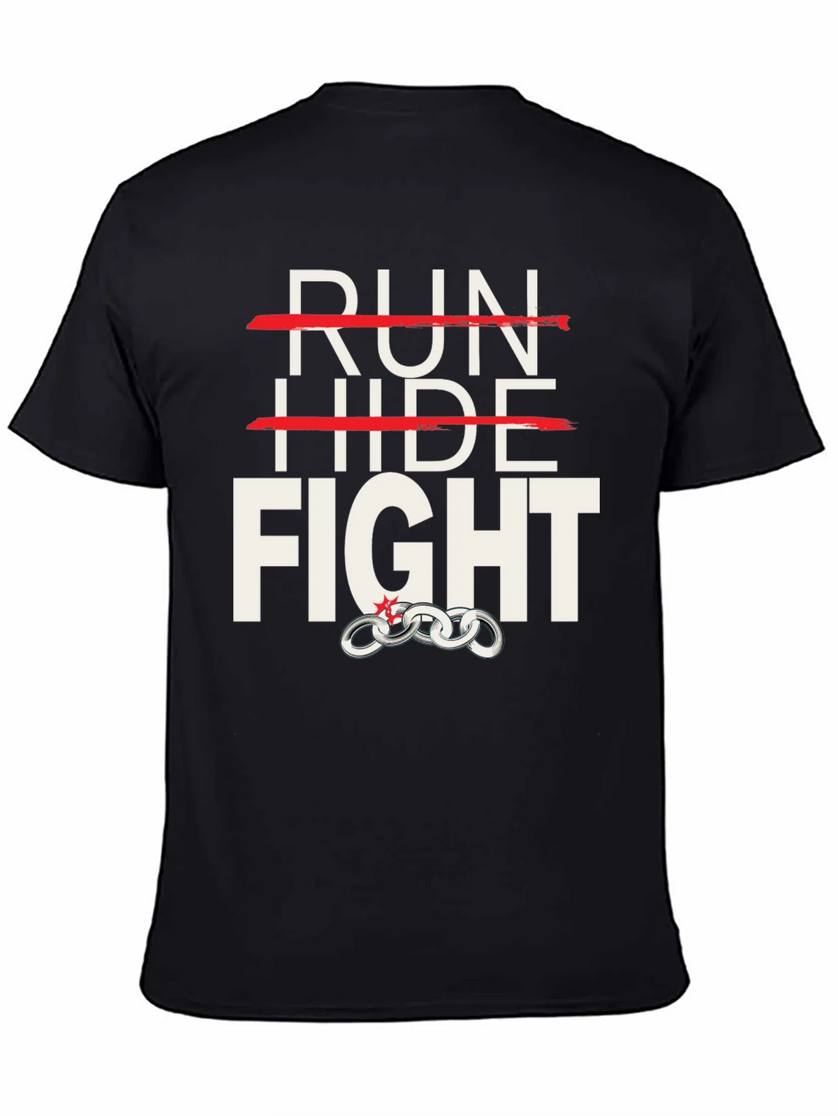 Run Hide Fight Graphic T-Shirt product image 4