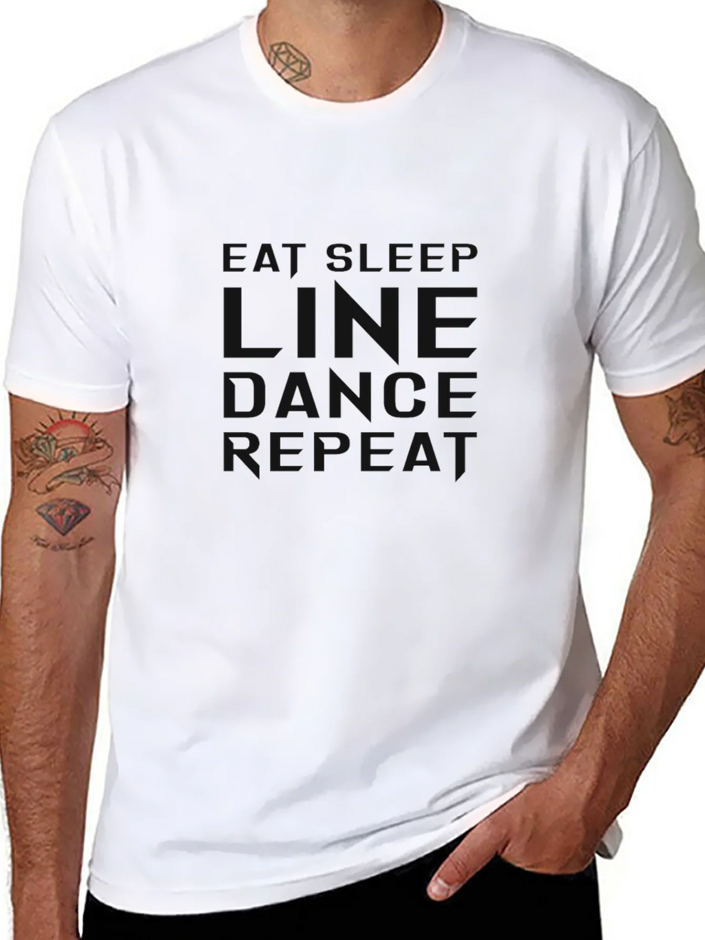 Eat Sleep Hike Repeat Black T-Shirt product image 3