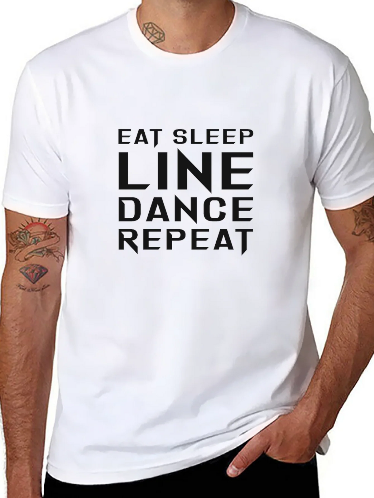 Eat Sleep Hike Repeat Black T-Shirt product image 3