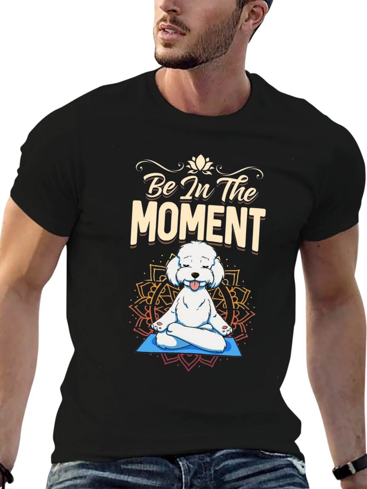Zen Dog T-Shirt - Be In The Moment Yoga Tee product image 6