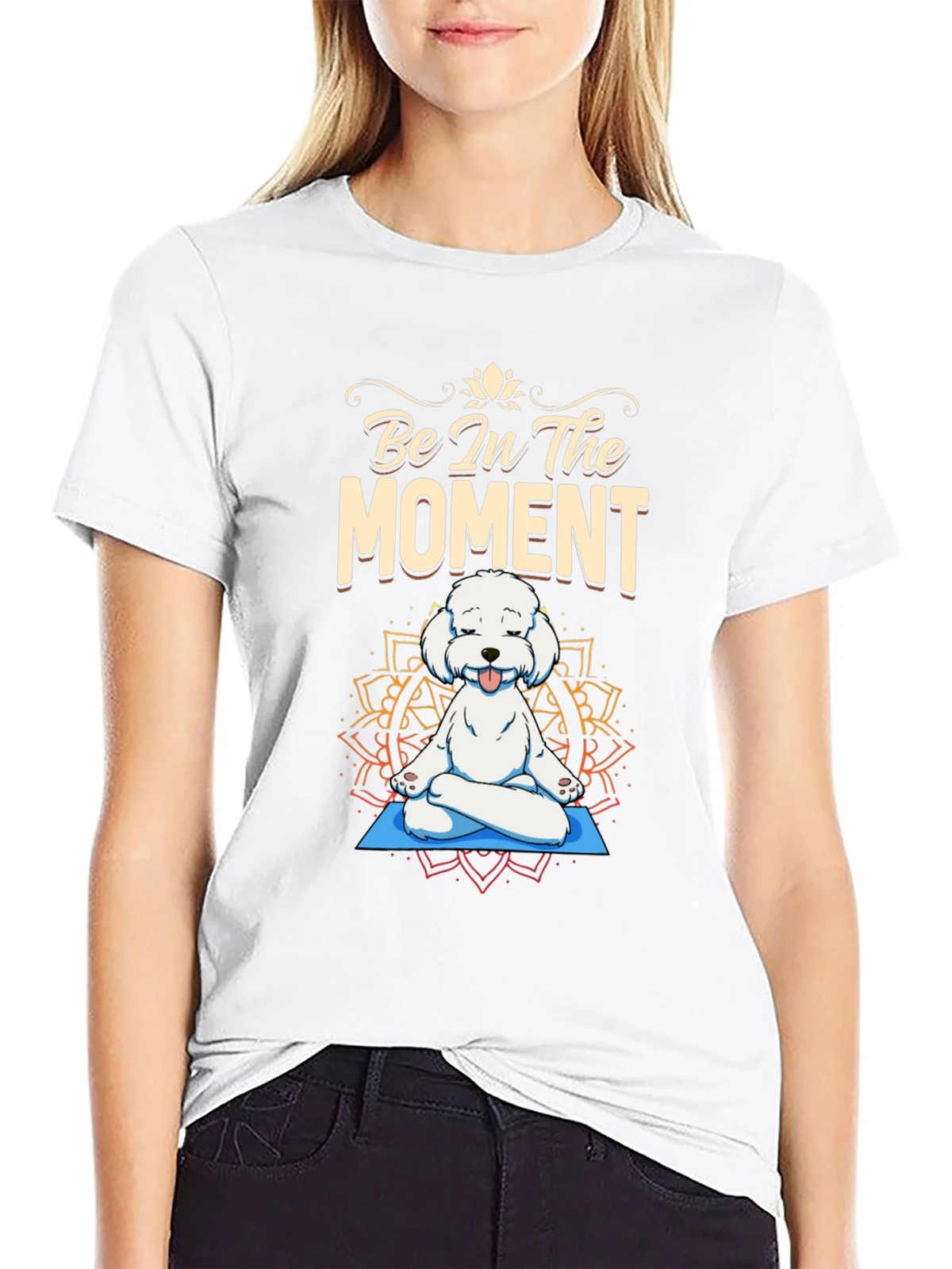 Zen Dog T-Shirt - Be In The Moment Yoga Tee product image 8