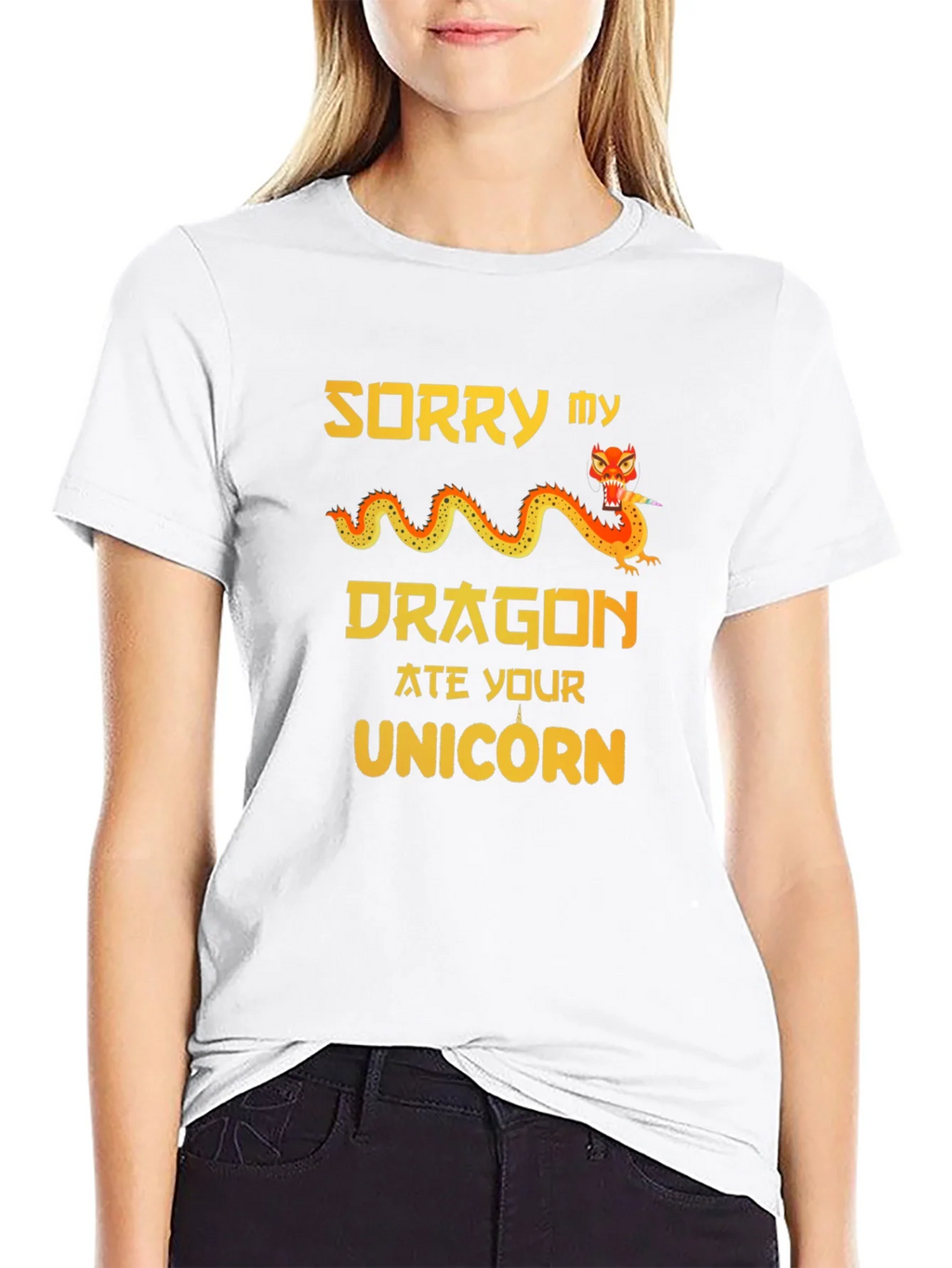 Sorry My Dragon Ate Your Unicorn Graphic T-Shirt product image 8