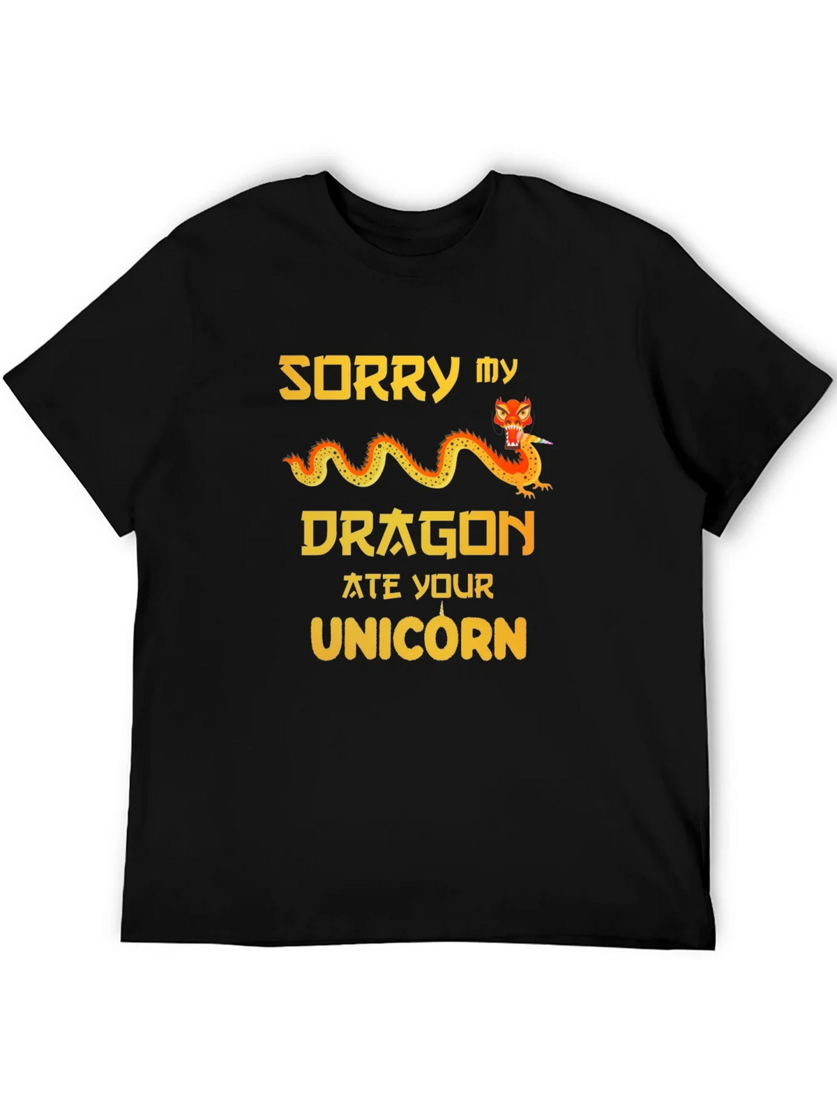 Sorry My Dragon Ate Your Unicorn Graphic T-Shirt product image 5