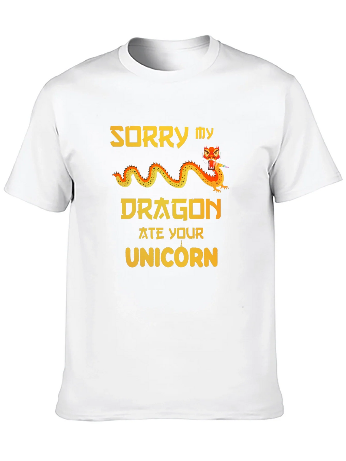 Sorry My Dragon Ate Your Unicorn Graphic T-Shirt product image 9