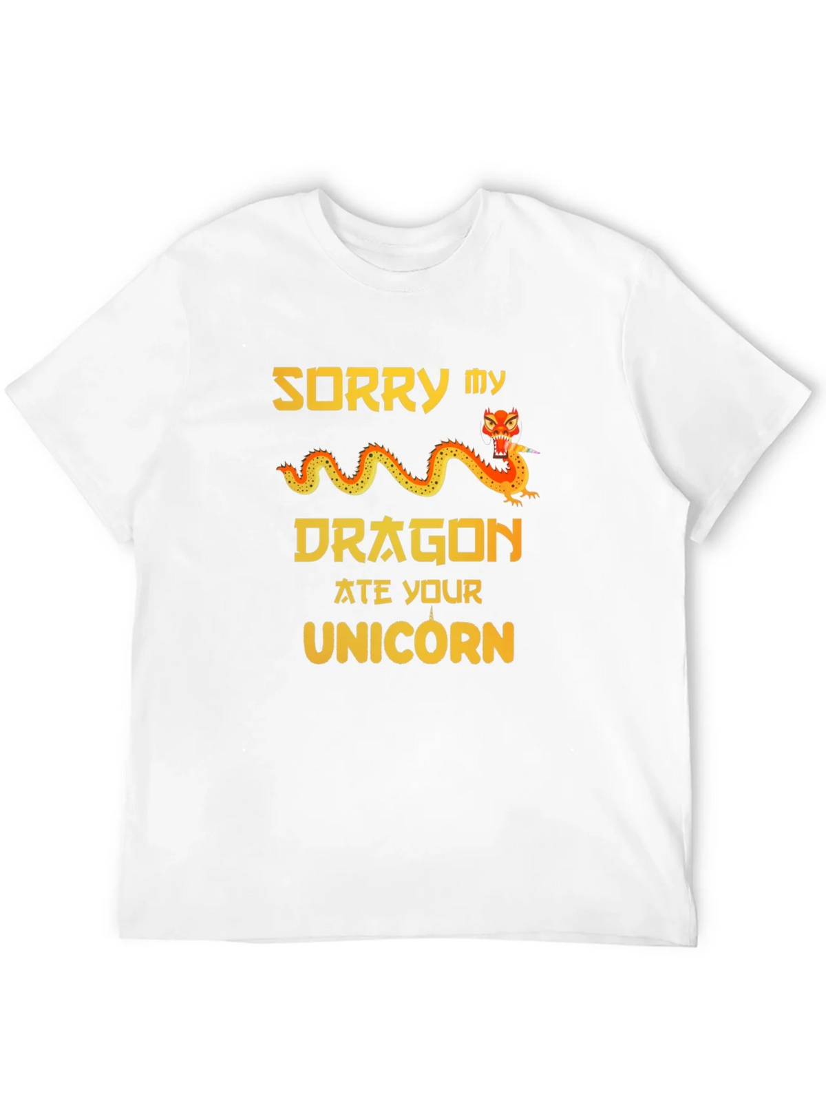 Sorry My Dragon Ate Your Unicorn Graphic T-Shirt product image 11
