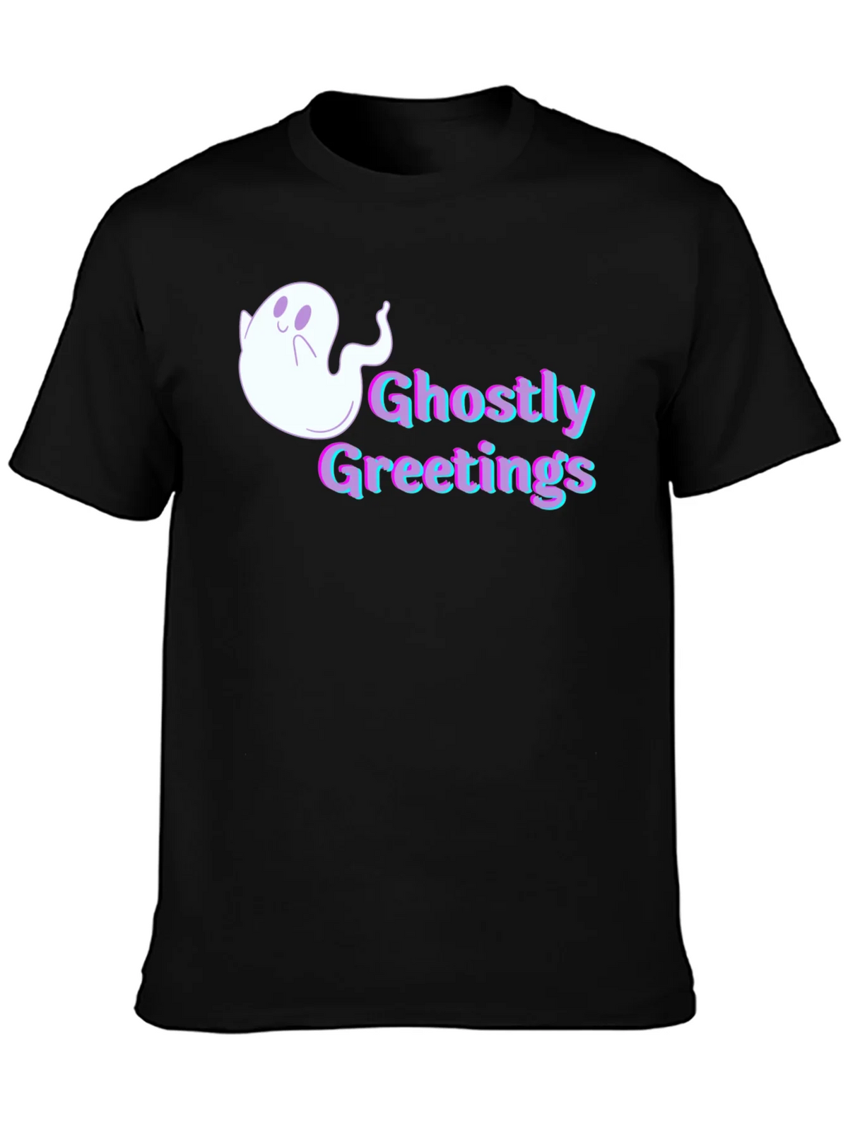 Ghostly Greetings Graphic Tee - Halloween Style product image 3