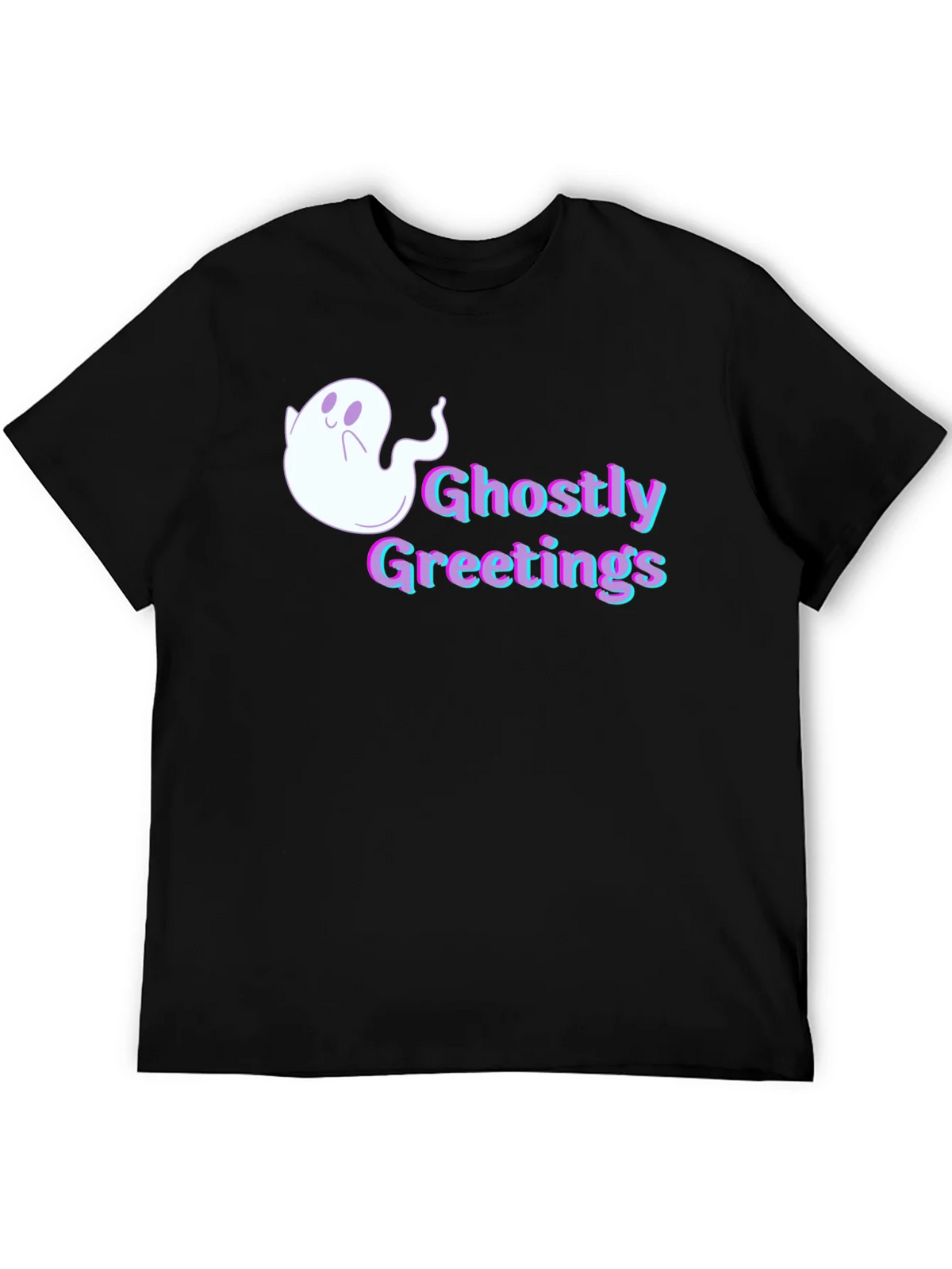 Ghostly Greetings Graphic Tee - Halloween Style product image 5